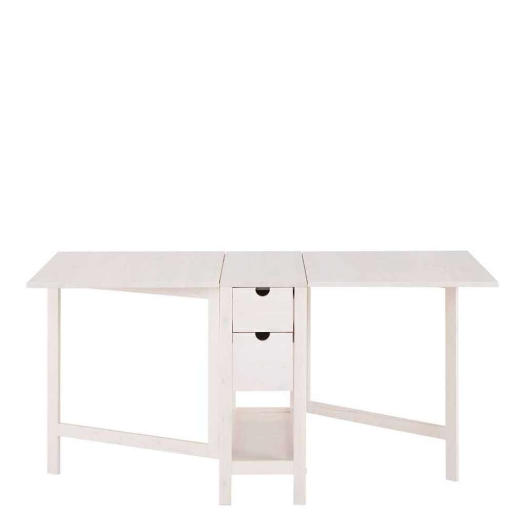 Klapptisch in Weiß Kiefer Massivholz