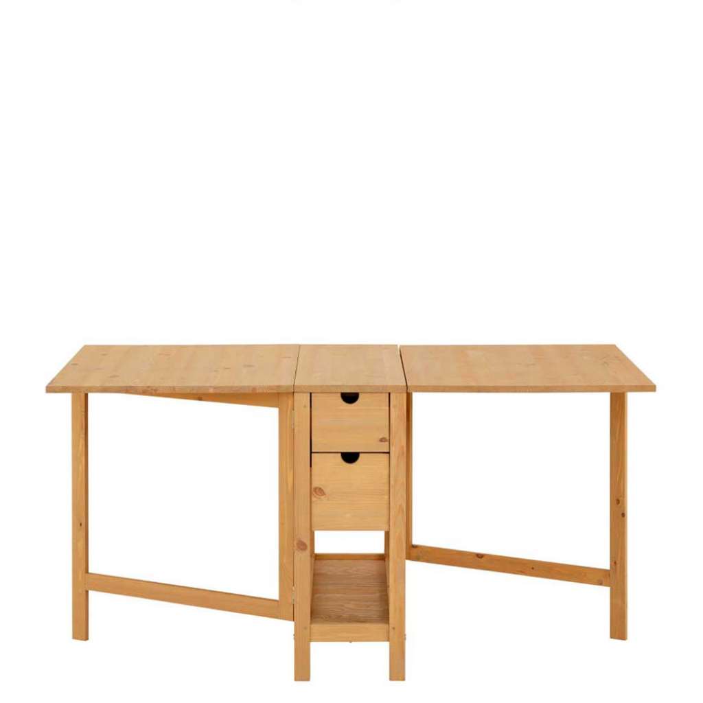 Tisch aus Kiefer Massivholz klappbarer Tischplatte