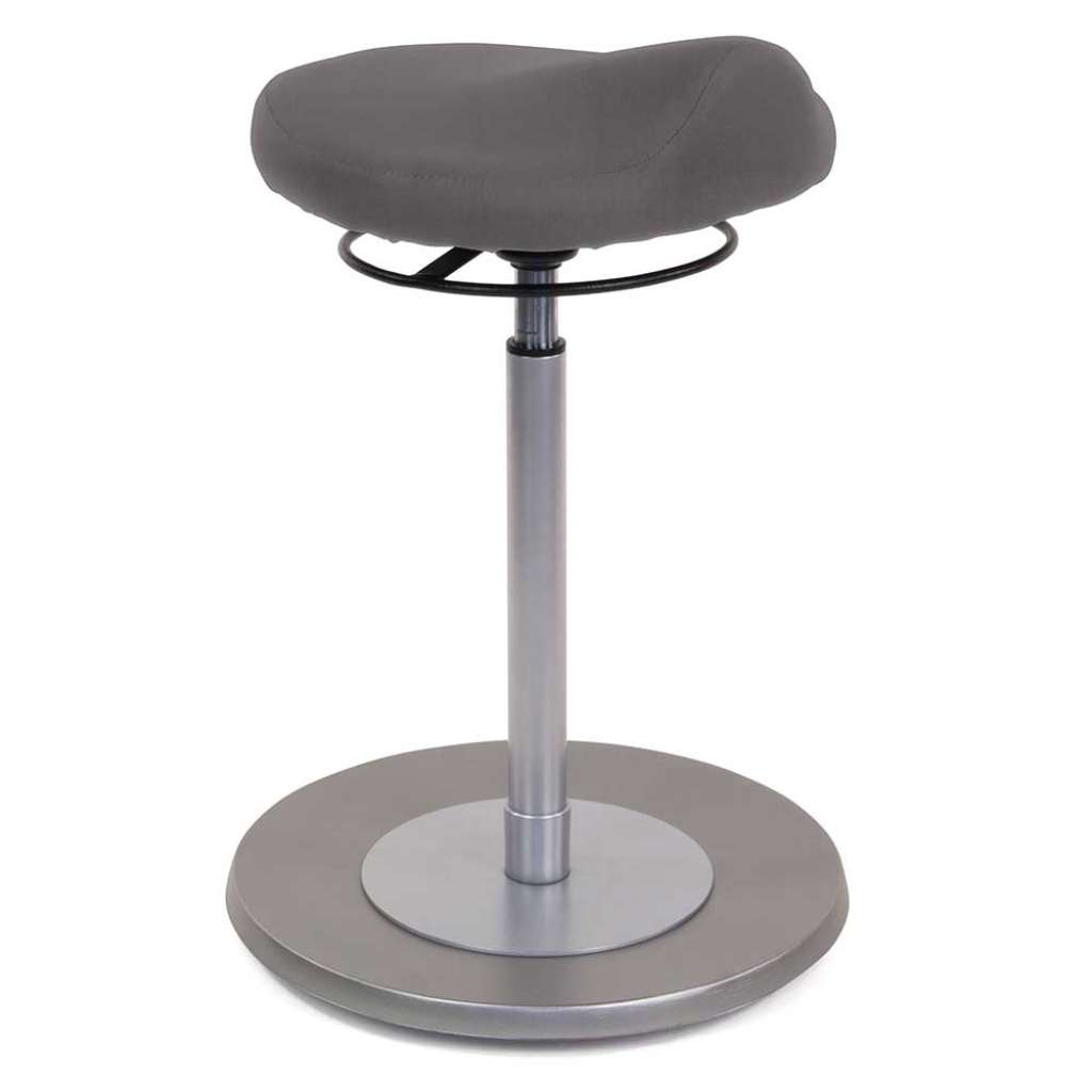 Pendelhocker in Anthrazit Kunstleder Gasdruck