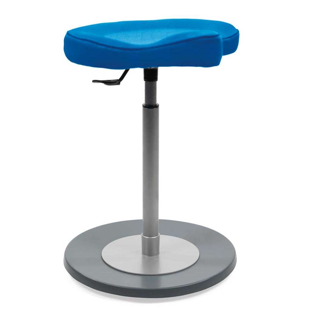 Arbeitshocker in Blau und Anthrazit dreh- und höhenverstellbar