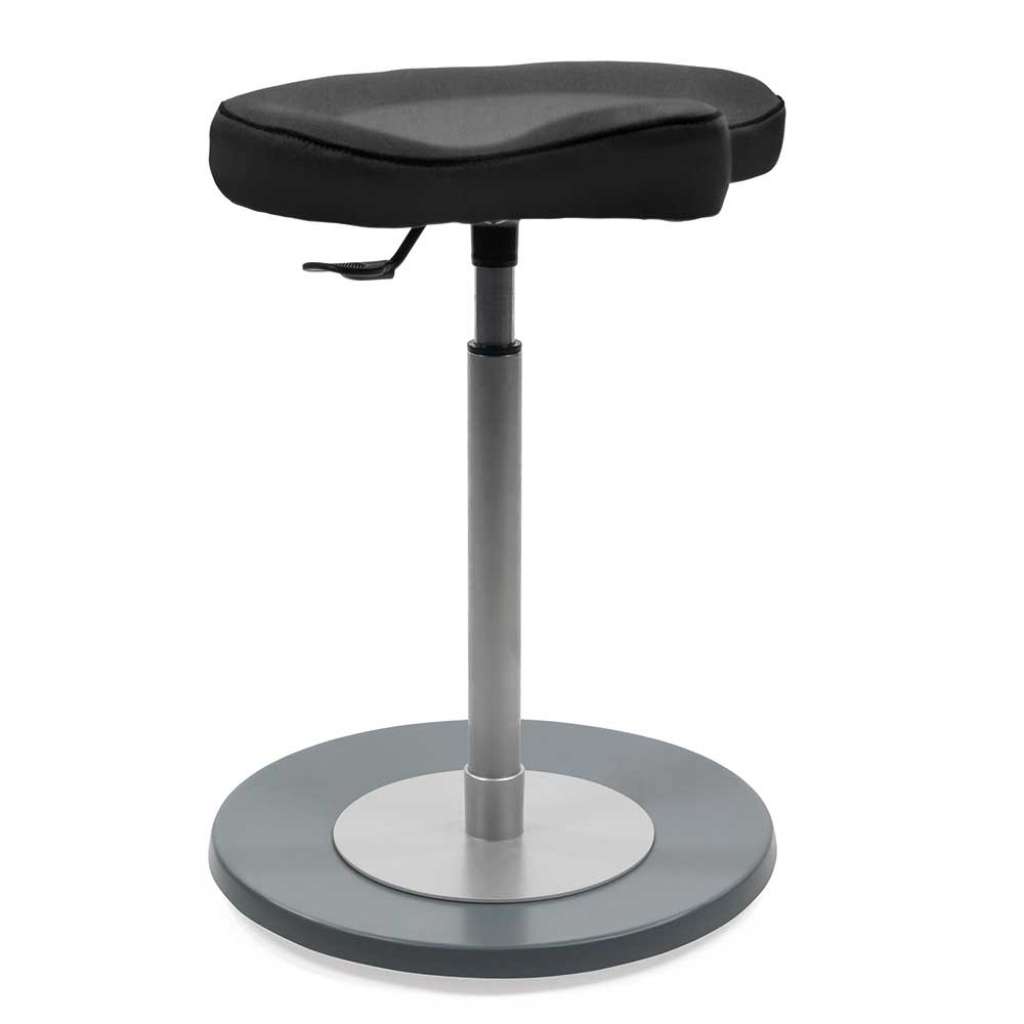 Pendelhocker in Schwarz Kunstleder Made in Germany