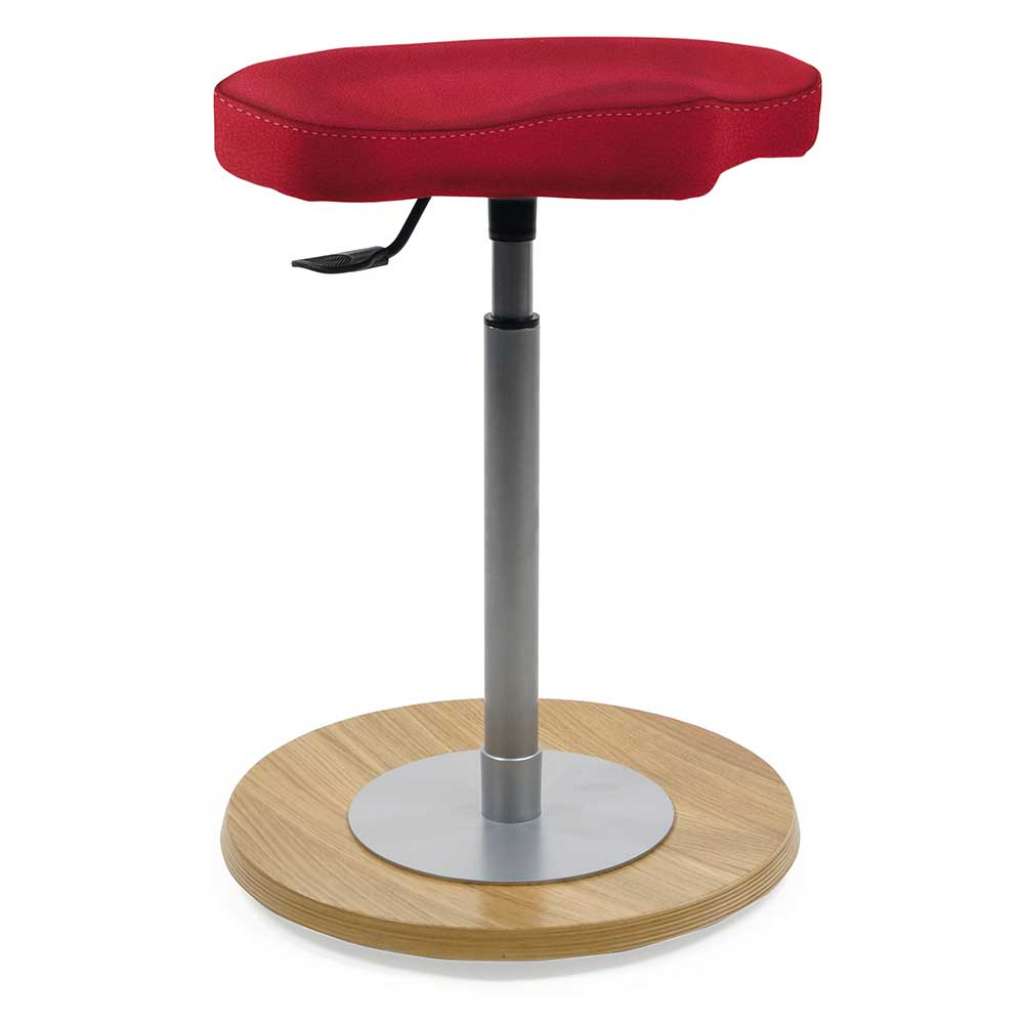 Büro Pendelhocker in Rot Microvelour Made in Germany