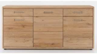 DECKER Sideboard »DERVIO«, aus Massivholz, mit zwei Schubladen und drei Türen, Breite 188 cm