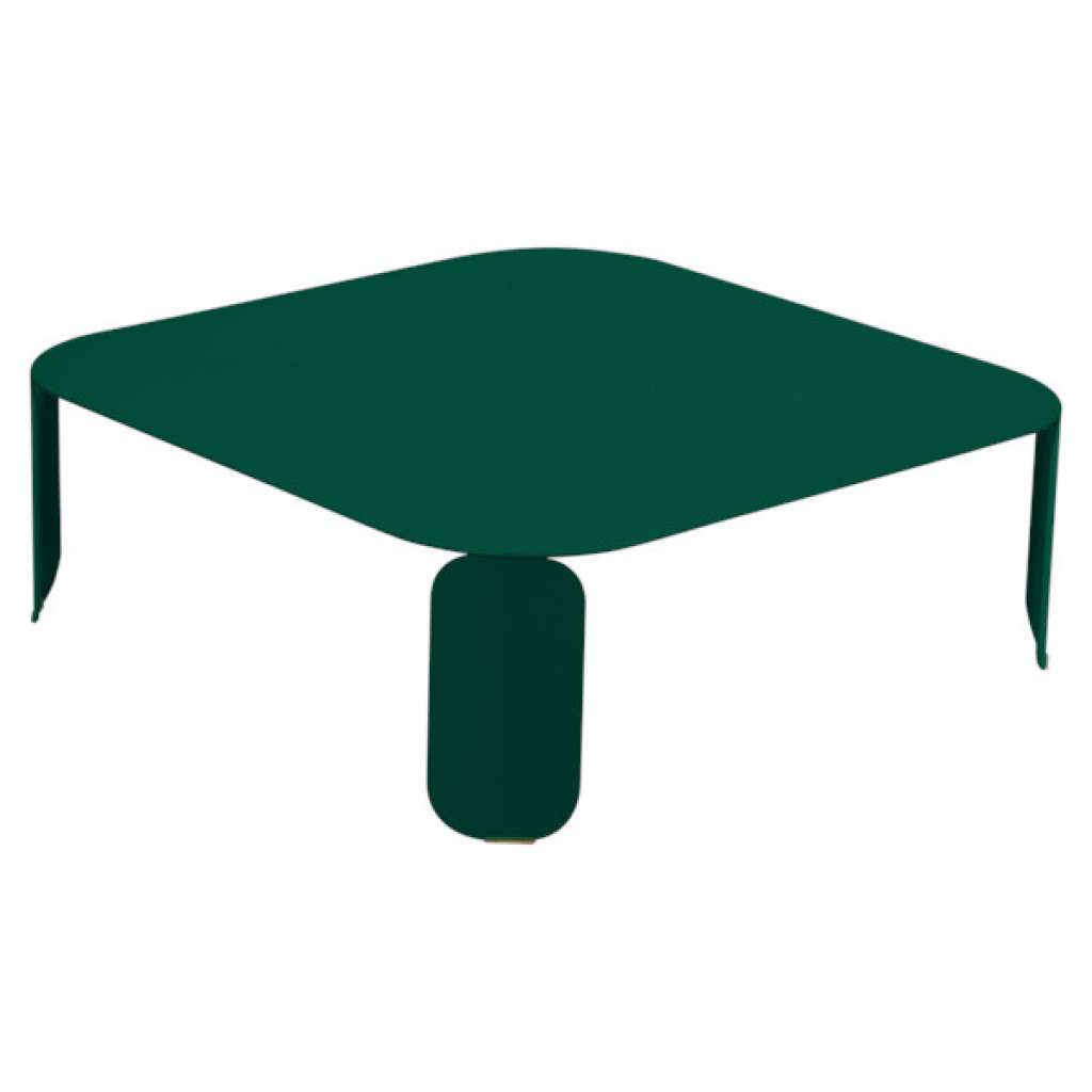 Fermob - Bebop Tisch quadratisch - H 29 cm - Zederngrün 02 - indoor