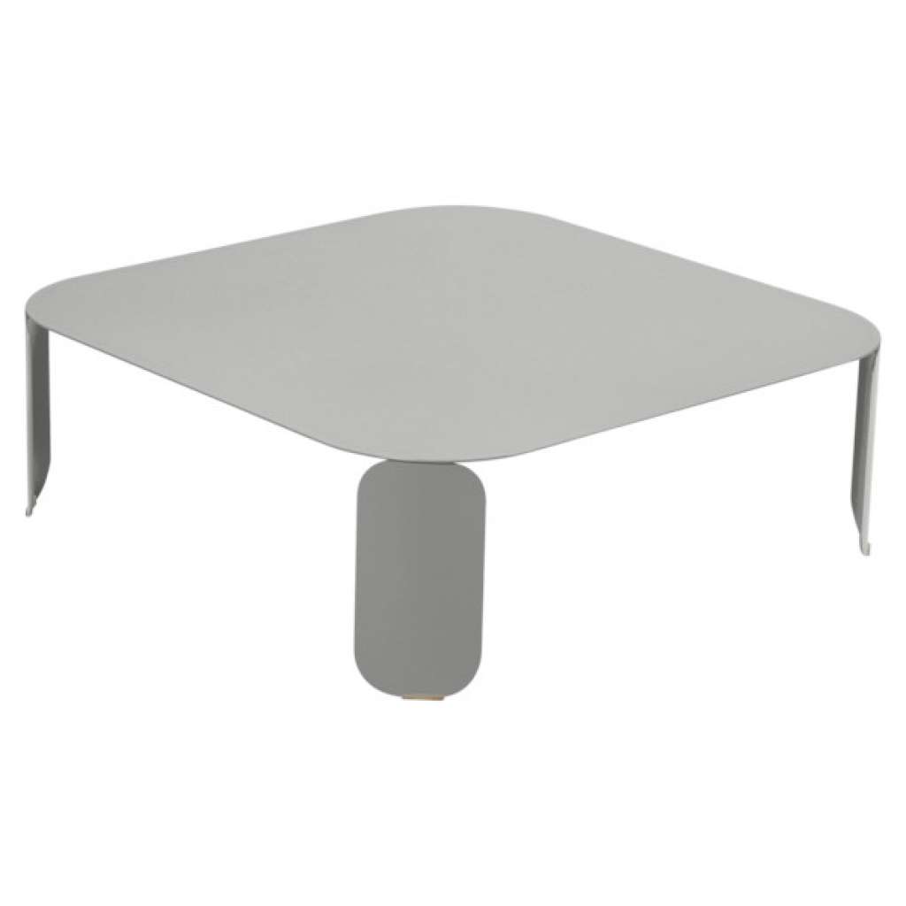 Fermob - Bebop Tisch quadratisch - H 29 cm - Metallgrau 38 - indoor
