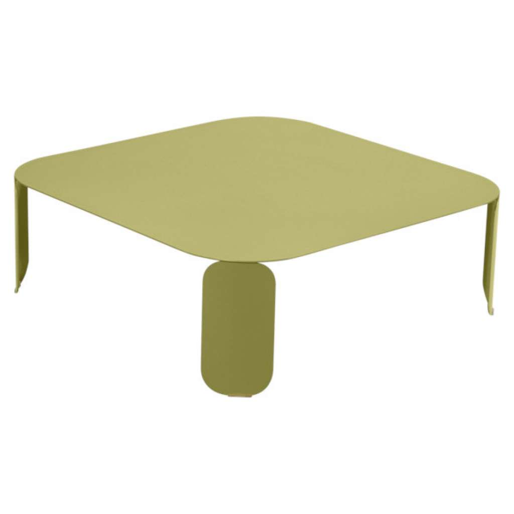Fermob - Bebop Tisch quadratisch - H 29 cm - Lindgrün 65 - indoor