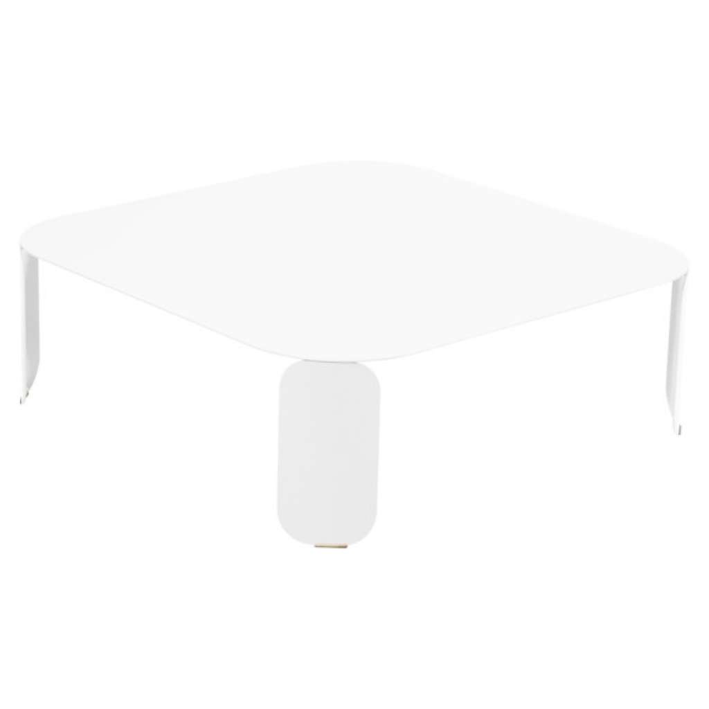 Fermob - Bebop Tisch quadratisch - H 29 cm - Baumwollweiss 01 - indoor