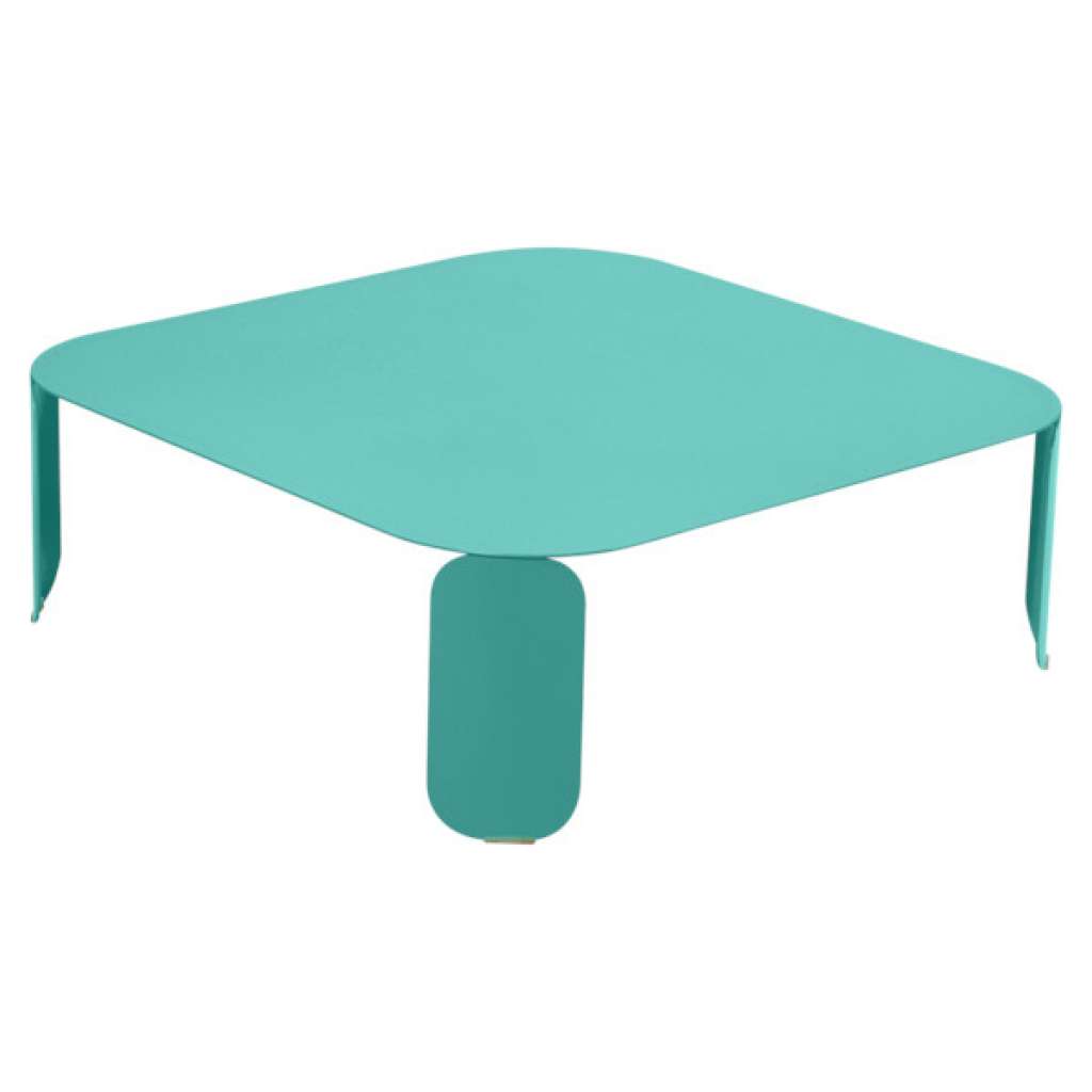 Fermob - Bebop Tisch quadratisch - H 29 cm - Lagunenblau 46 - indoor
