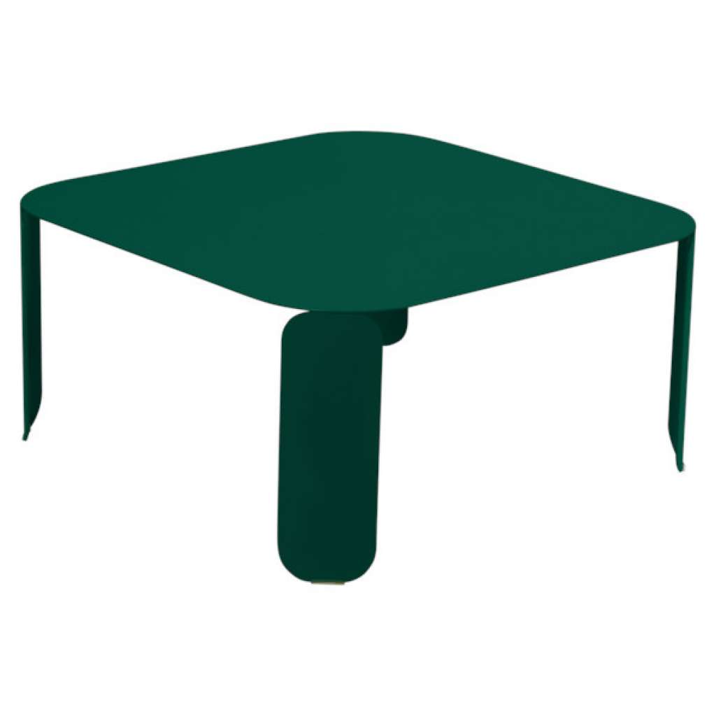 Fermob - Bebop Tisch quadratisch - H 42 cm - Zederngrün 02 - indoor