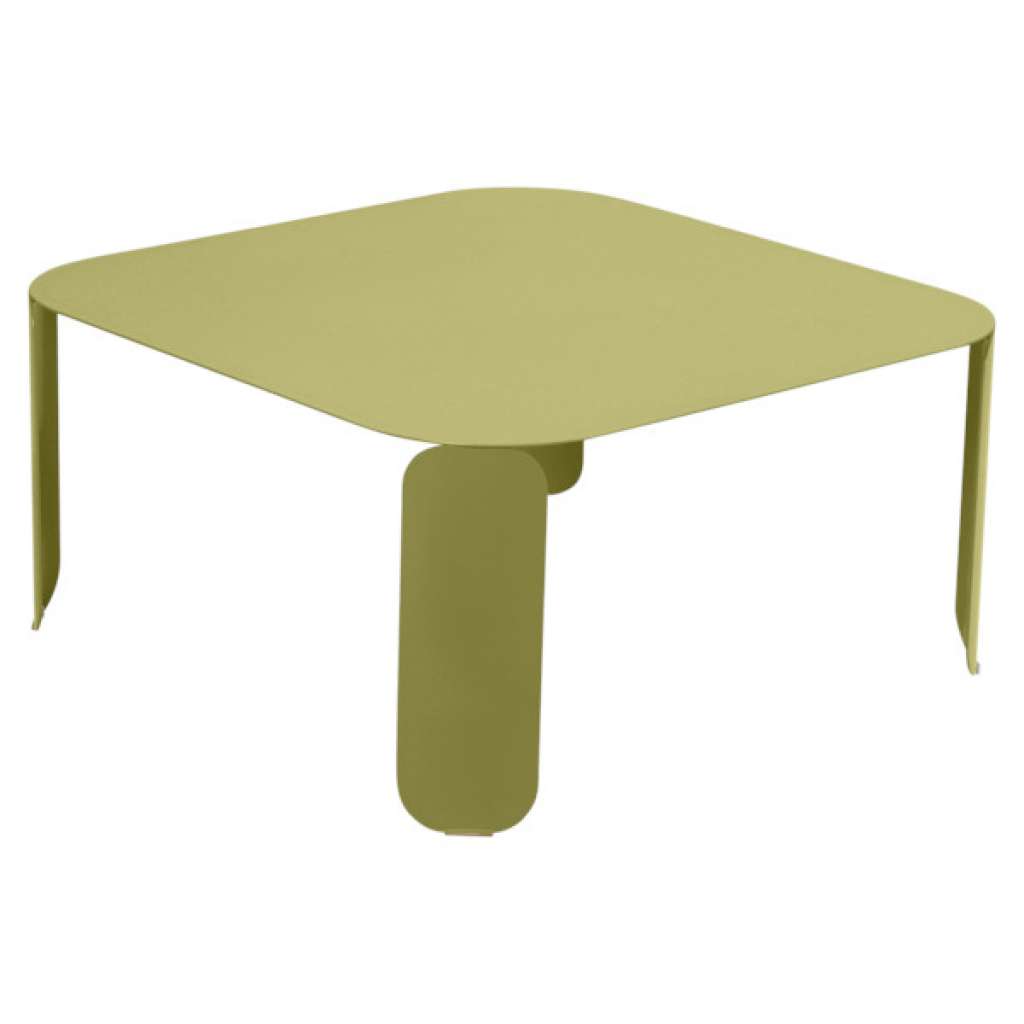 Fermob - Bebop Tisch quadratisch - H 42 cm - Lindgrün 65 - indoor