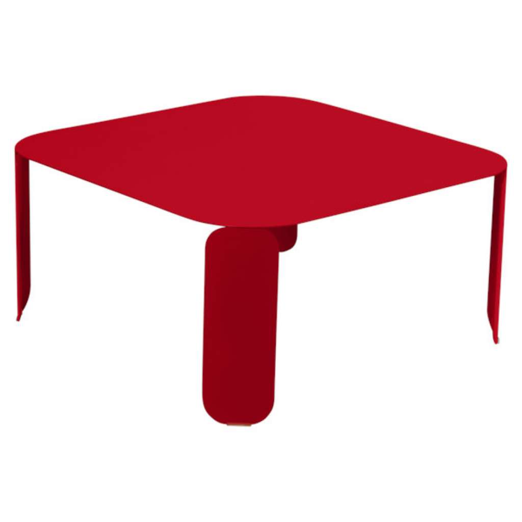 Fermob - Bebop Tisch quadratisch - H 42 cm - Mohnrot 67 - indoor
