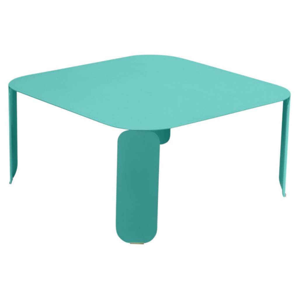 Fermob - Bebop Tisch quadratisch - H 42 cm - Lagunenblau 46 - indoor