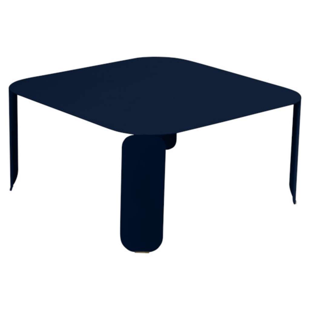 Fermob - Bebop Tisch quadratisch - H 42 cm - Abyssblau 92 - indoor