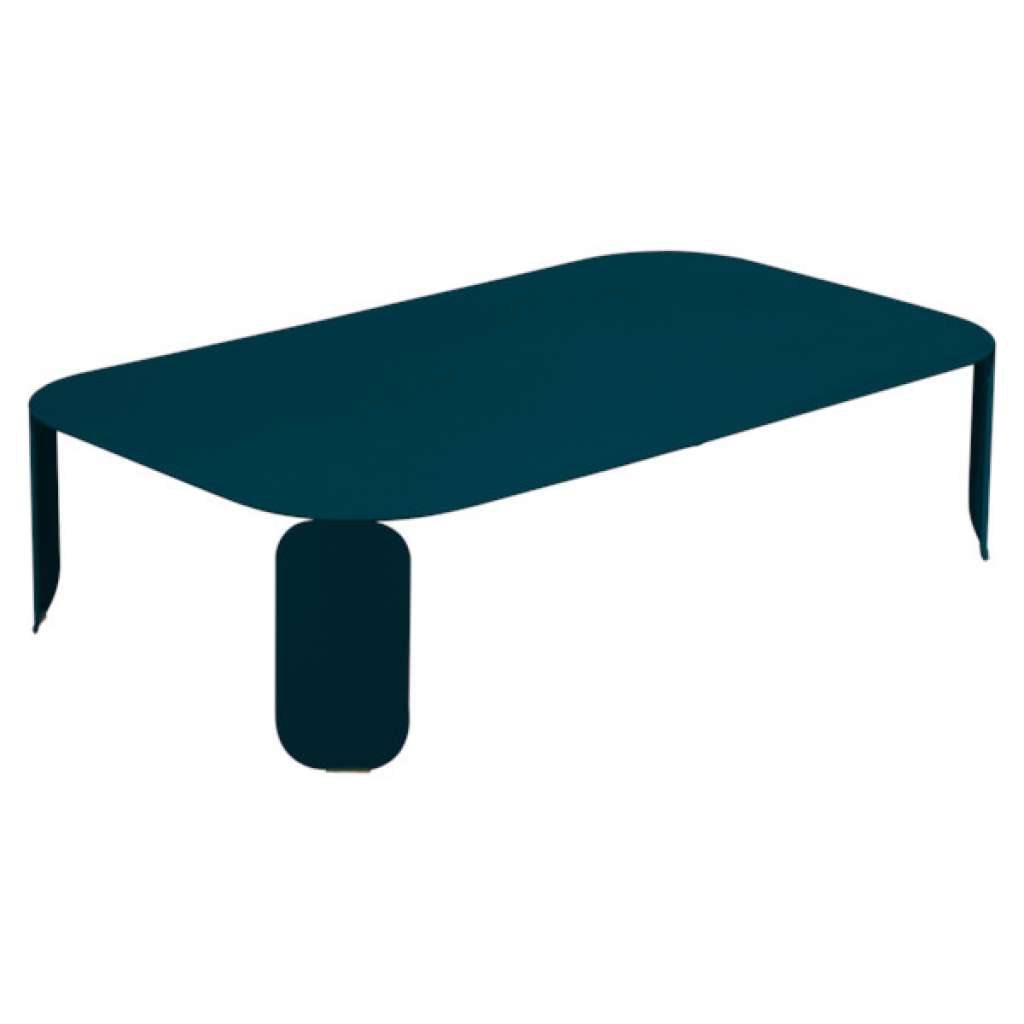 Fermob - Bebop Tisch rechteckig H 29 cm - Acapulcoblau 21 - indoor