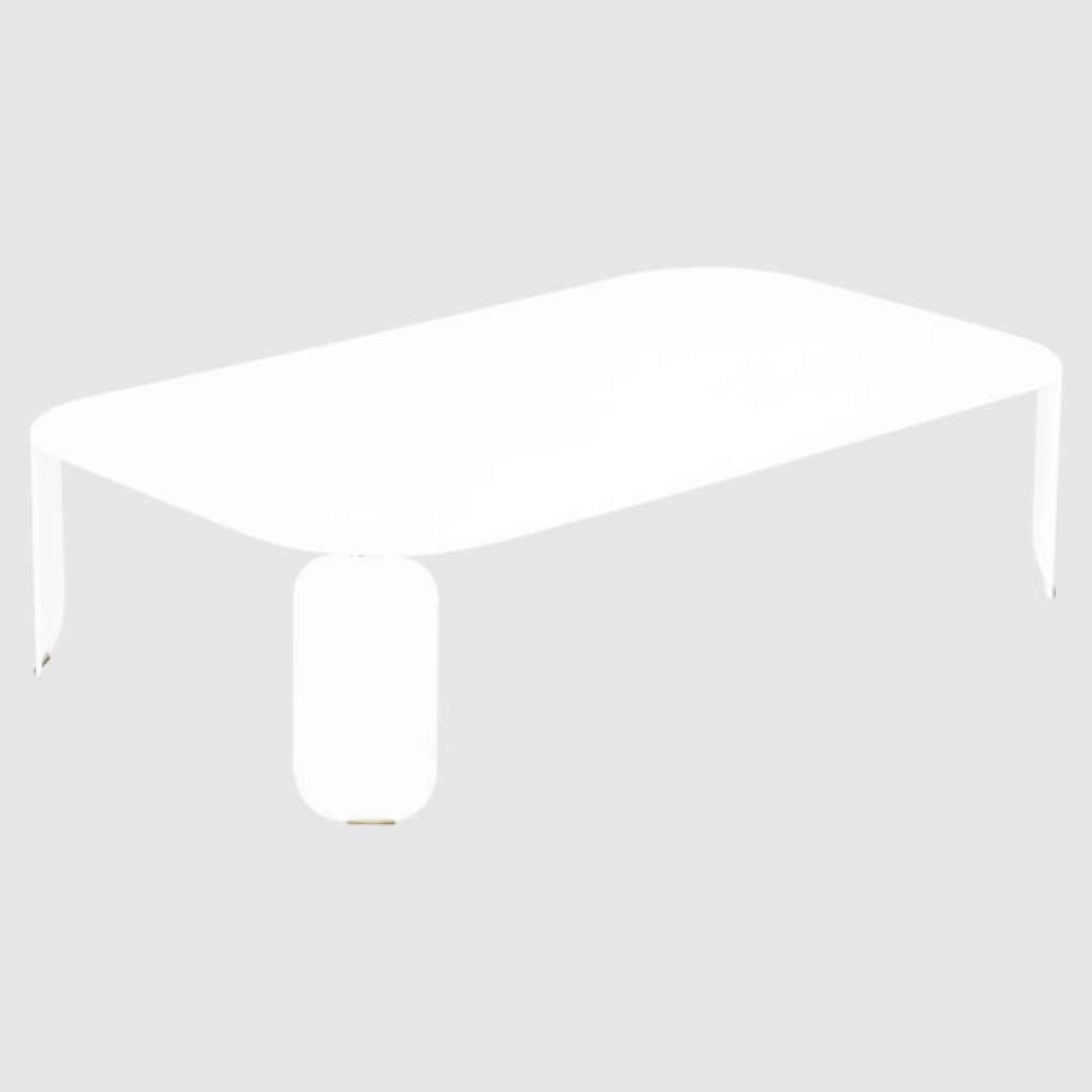 Fermob - Bebop Tisch rechteckig H 29 cm - Baumwollweiss 01 - indoor