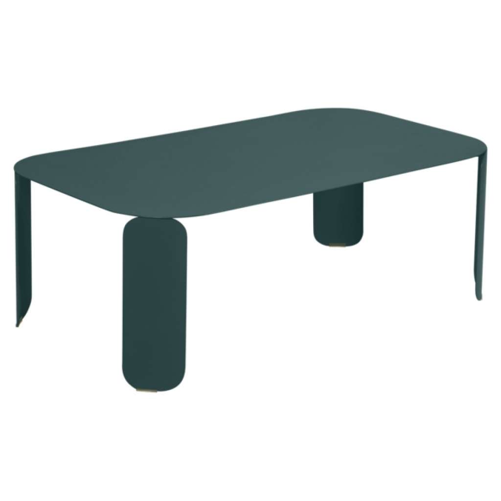 Fermob - Bebop Tisch rechteckig H 42 cm - Gewittergrau 26 - indoor