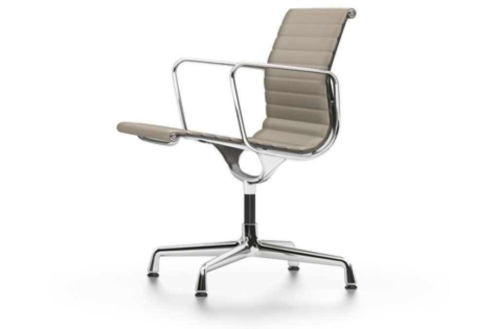 Vitra - Aluminium Chair - EA 108 - Vitra - Leder 71 sand - indoor