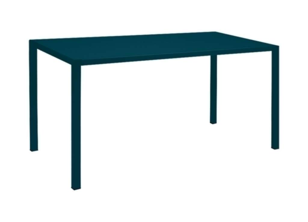 Fermob - Inside Out Tisch - 21 Acapulcoblau - 140 x 70 - outdoor