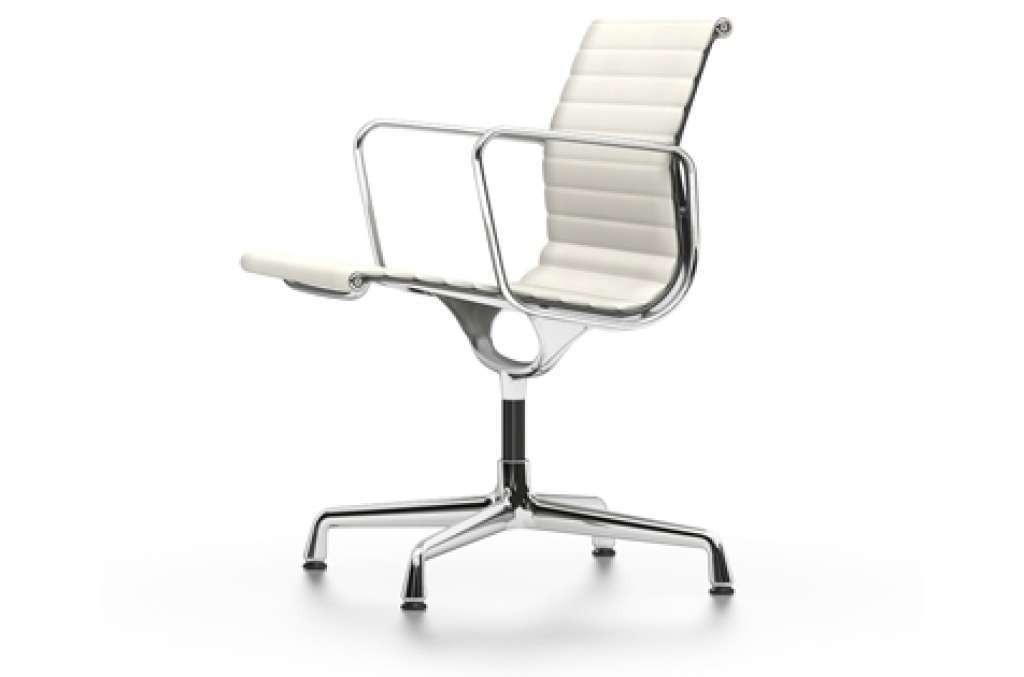 Vitra - Aluminium Chair - EA 108 - Vitra - Leder 72 snow - indoor