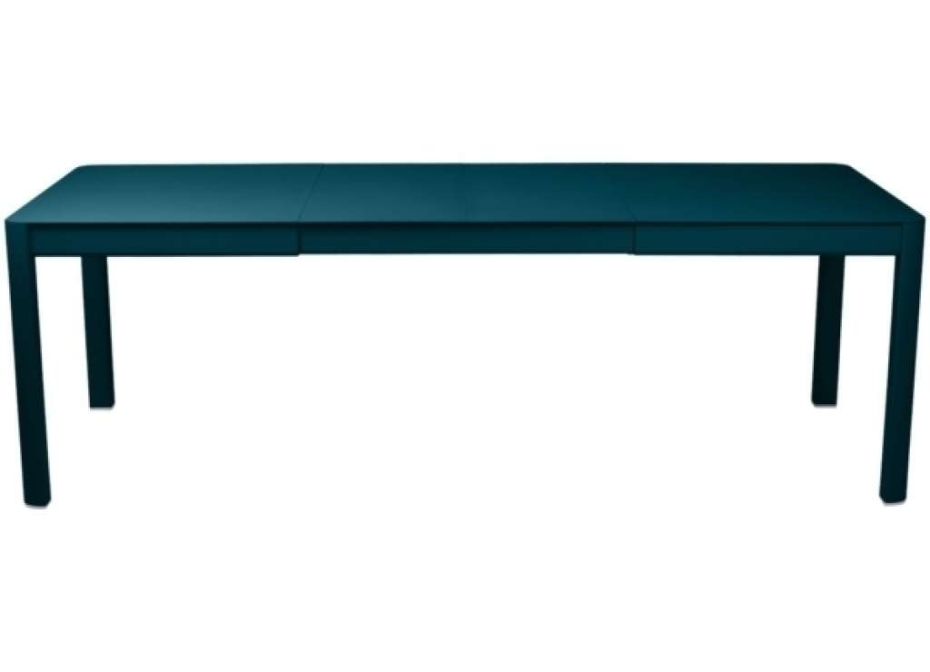 Fermob - Ribambelle Tisch mit 2 Einlegeplatte - 21 Acapulcoblau - outdoor