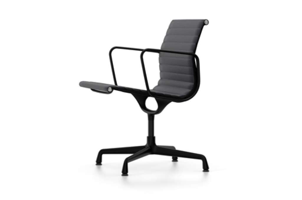 Vitra - Aluminium Chair - EA 108 - Vitra - Leder 66 nero - indoor