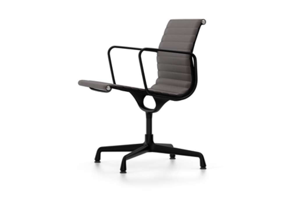 Vitra - Aluminium Chair - EA 108 - Vitra - Leder 68 chocolate - indoor