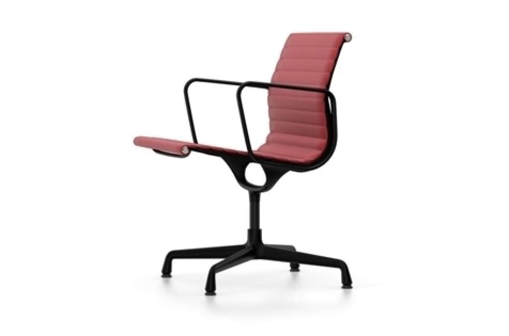 Vitra - Aluminium Chair - EA 108 - Vitra - Leder 70 rot - indoor