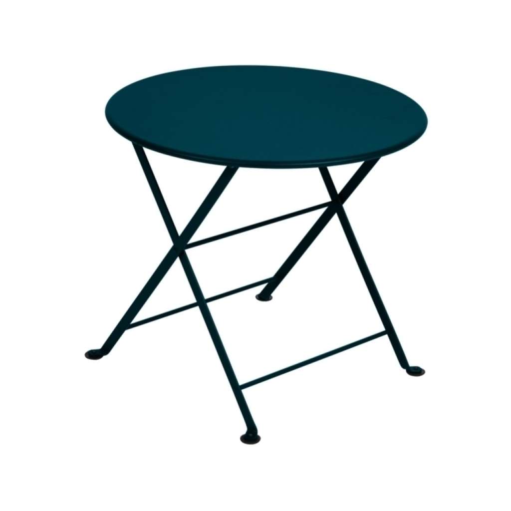Fermob - Tom Pouce runder Beistelltisch - 21 Acapulcoblau - indoor