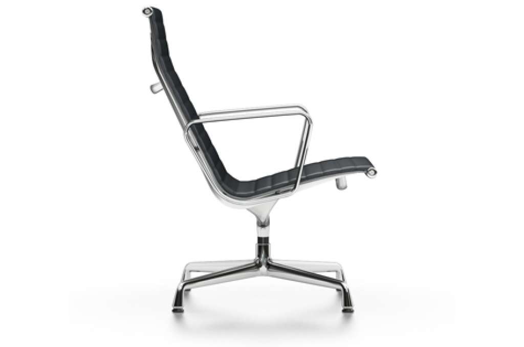 Vitra - Aluminium Chair - EA 116 - Vitra - Leder 67 asphalt - indoor