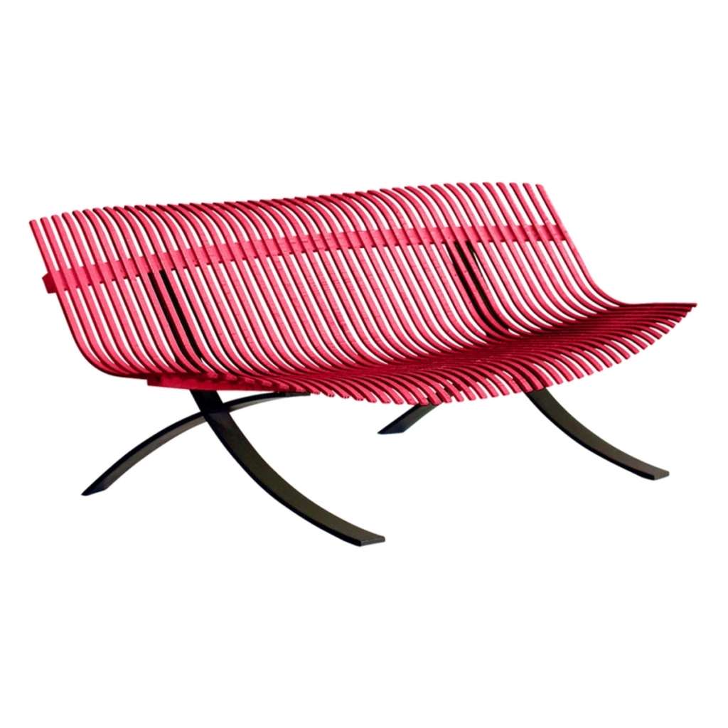 Fermob - Charivari Bank - 93 Rose Praline - Gestell 42 Lakritze - outdoor