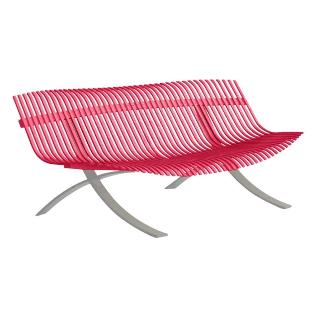 Fermob - Charivari Bank - 93 Rose Praline - Gestell 38 Metallgrau - outdoor