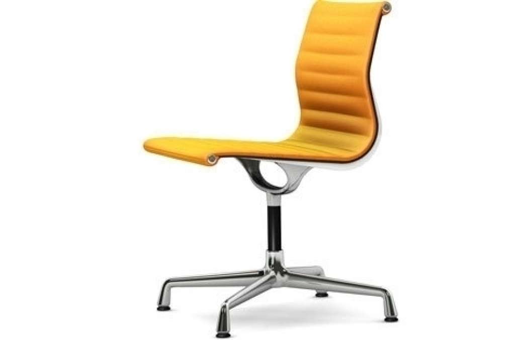 Vitra - Aluminium Chair - EA 101 - 72 gelb poppyred - indoor