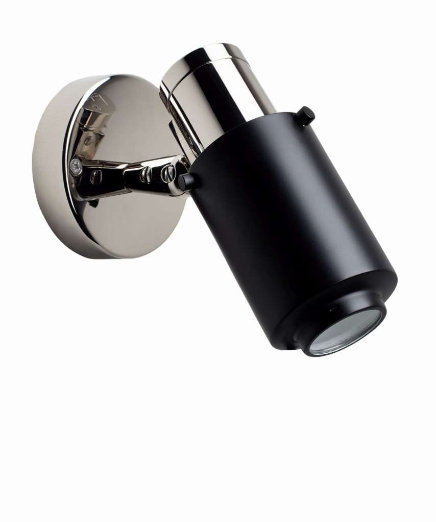 DCW éditions - BINY SPOT Wandleuchte - nickel/schwarz - indoor