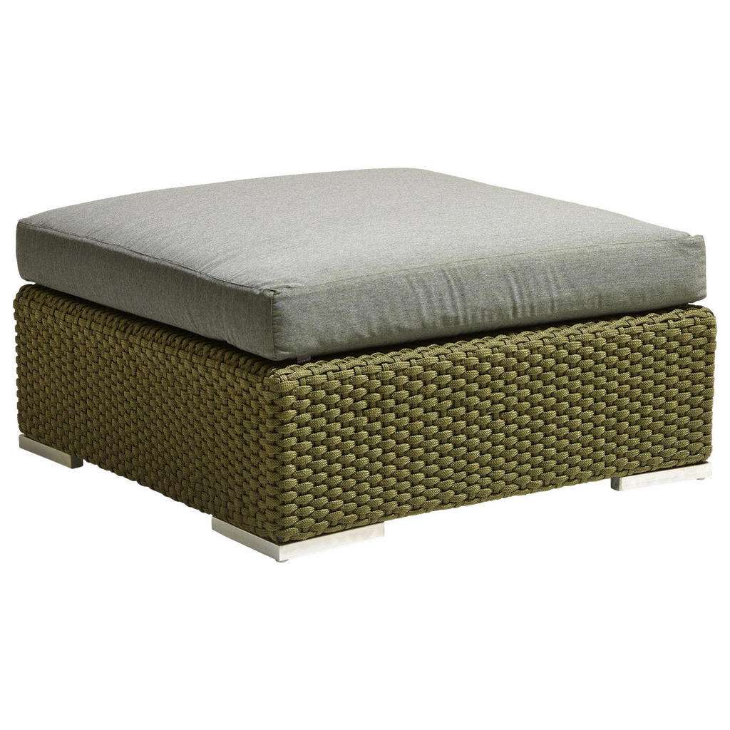 LOUNGEHOCKER Olivgrün Aluminium