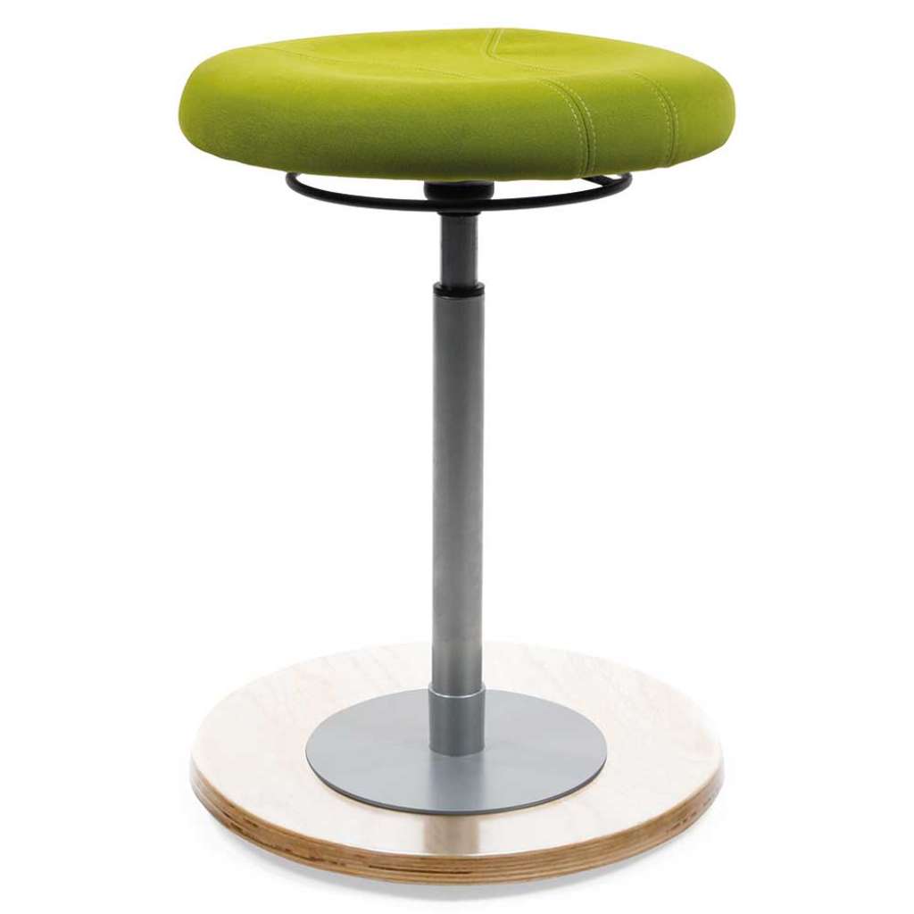 Pendelhocker in Hellgrün Microvelour Made in Germany