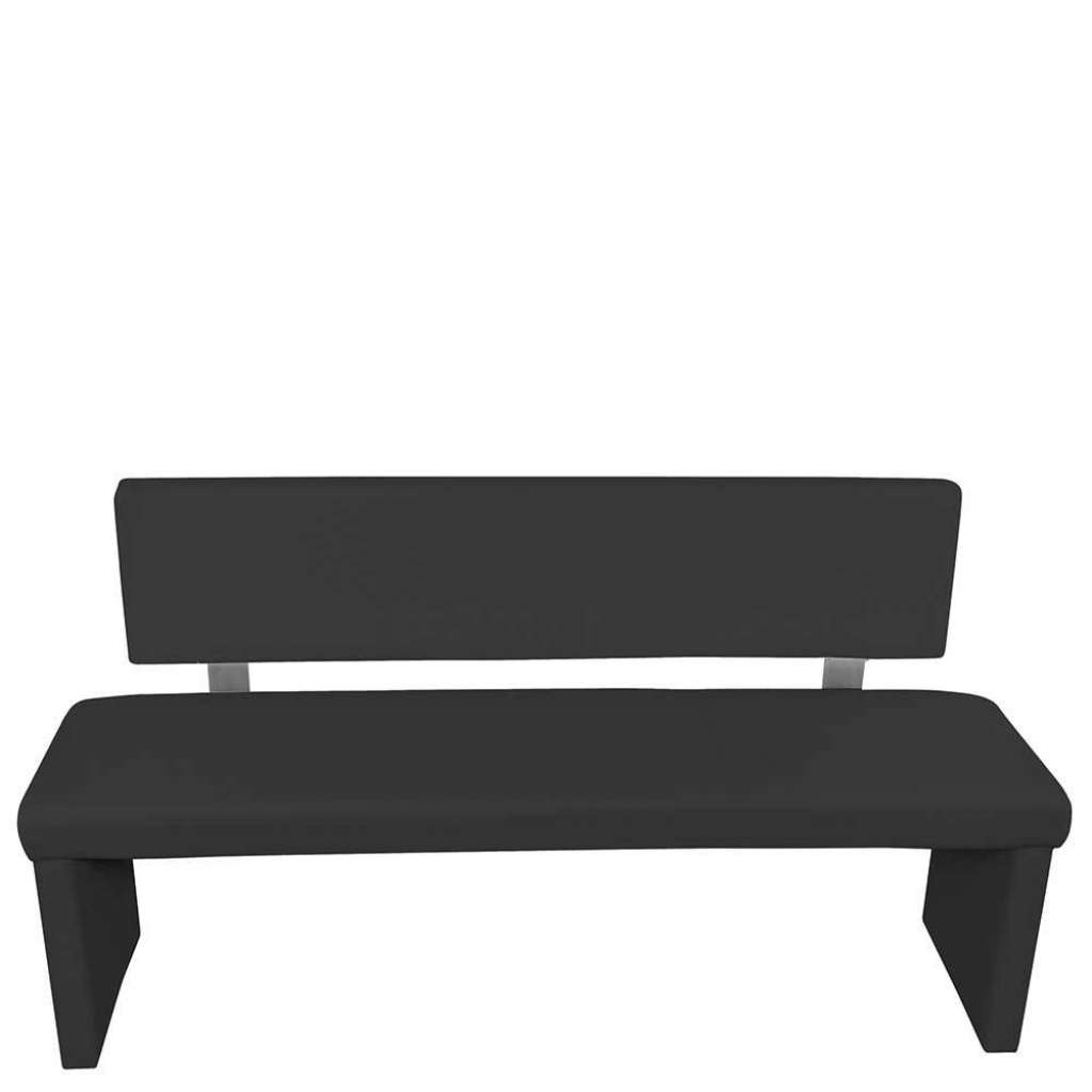 Eßtischbank in Schwarz Kunstleder modern