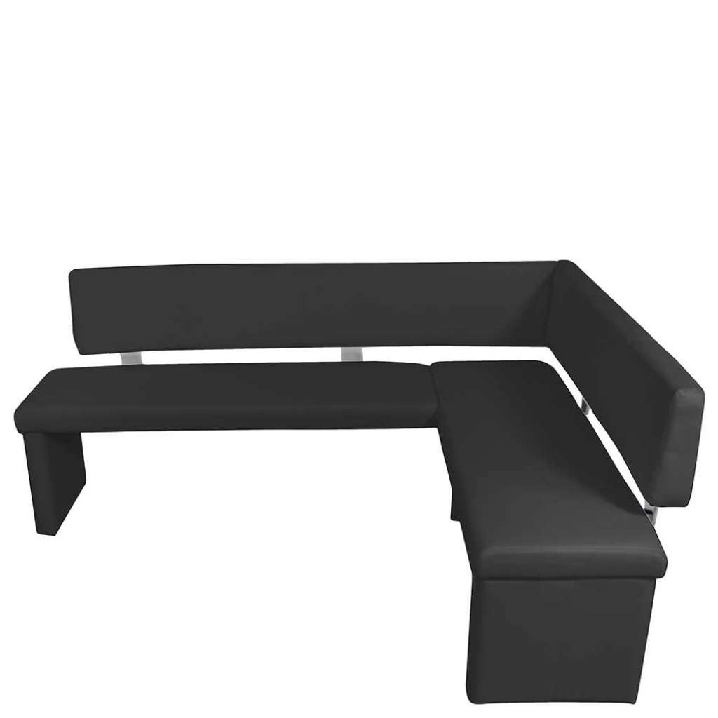 Esszimmer Eckbank in Schwarz Kunstleder modern