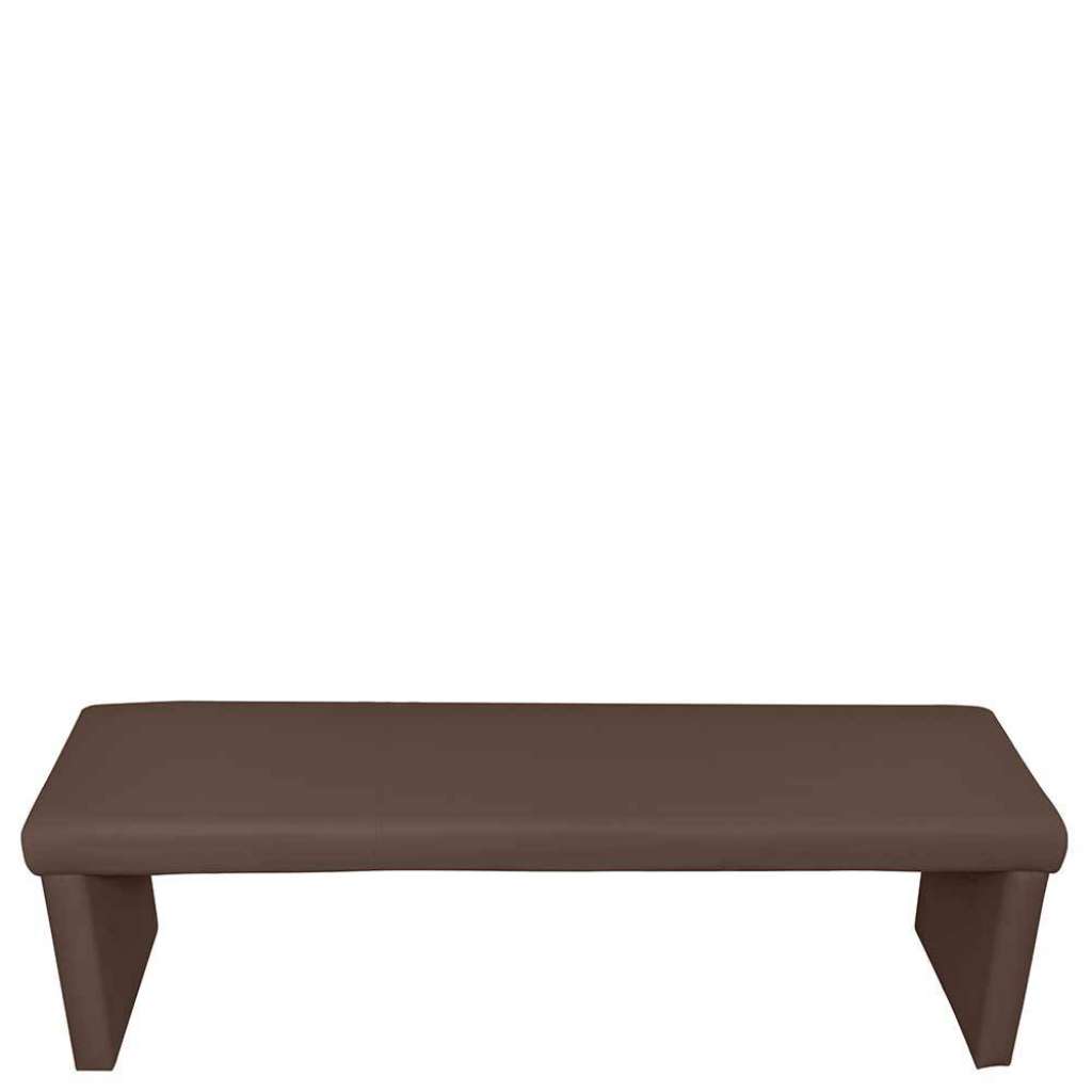 Esstisch Polsterbank in Braun Kunstleder Lehne