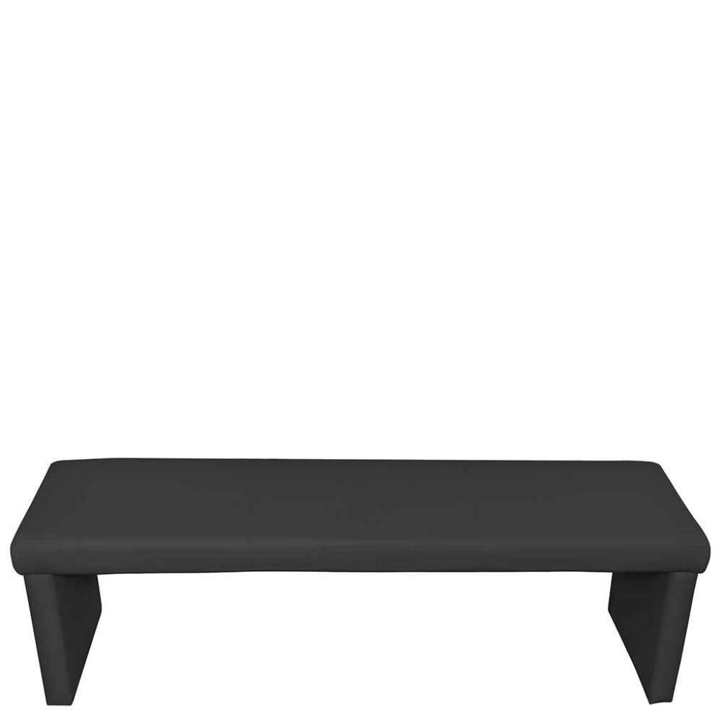 Kunstleder Sitzbank in Schwarz Rückenlehne