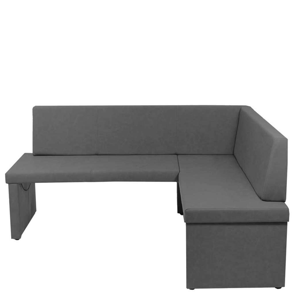 Esszimmereckbank in Anthrazit Kunstleder 165 cm breit