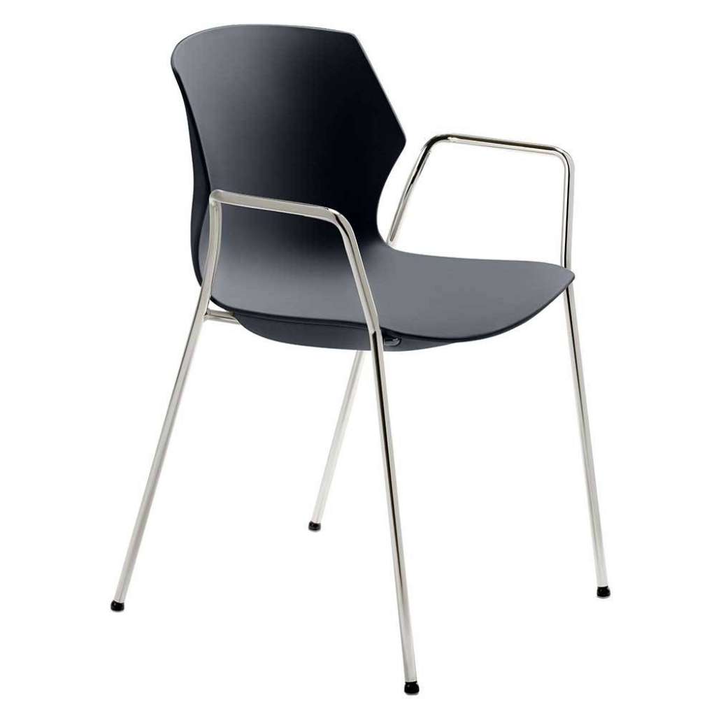Armstuhl in Anthrazit Kunststoff Made in Germany