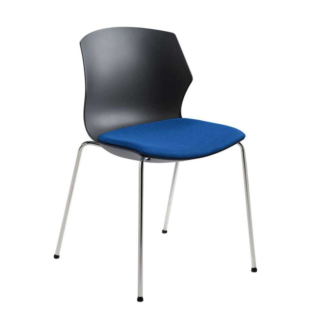 Küchenstuhl in Anthrazit und Blau Made in Germany