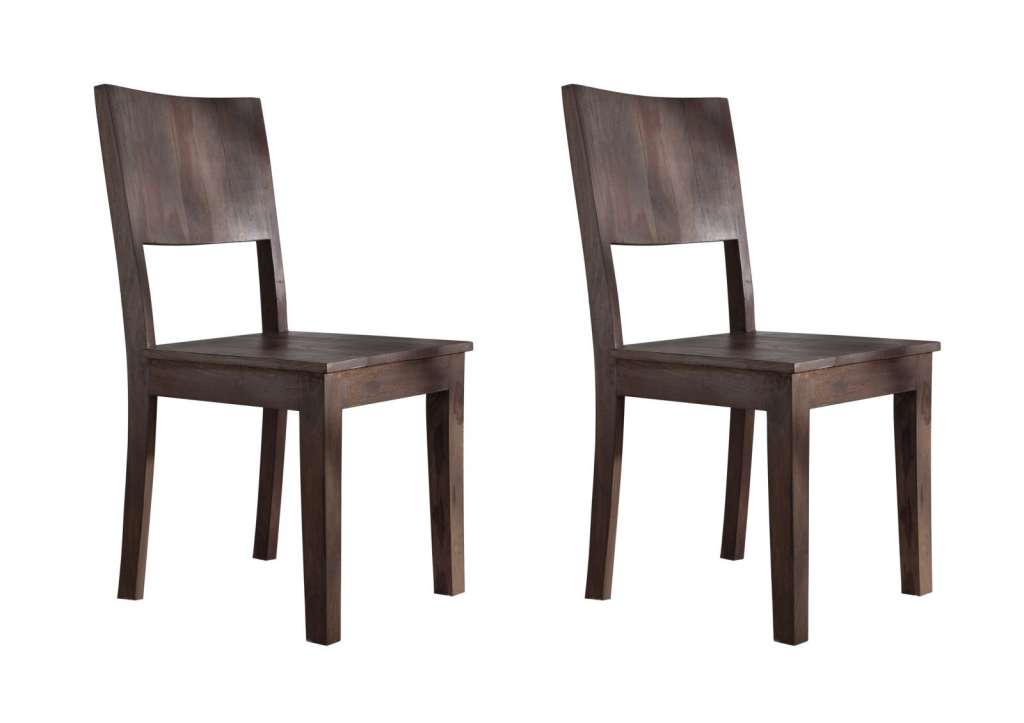 Stuhl Sheesham 45x43x90 grau lackiert METRO POLIS #167, 2er Set
