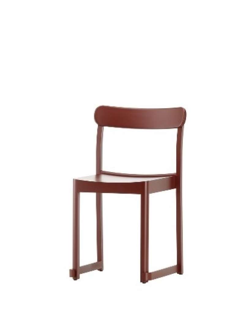 Artek - Atelier Stuhl - Buche, dunkelrot lackiert - indoor