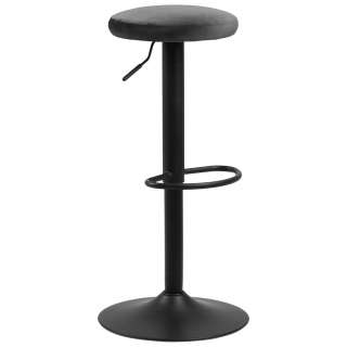 BARHOCKER Samt Dunkelgrau