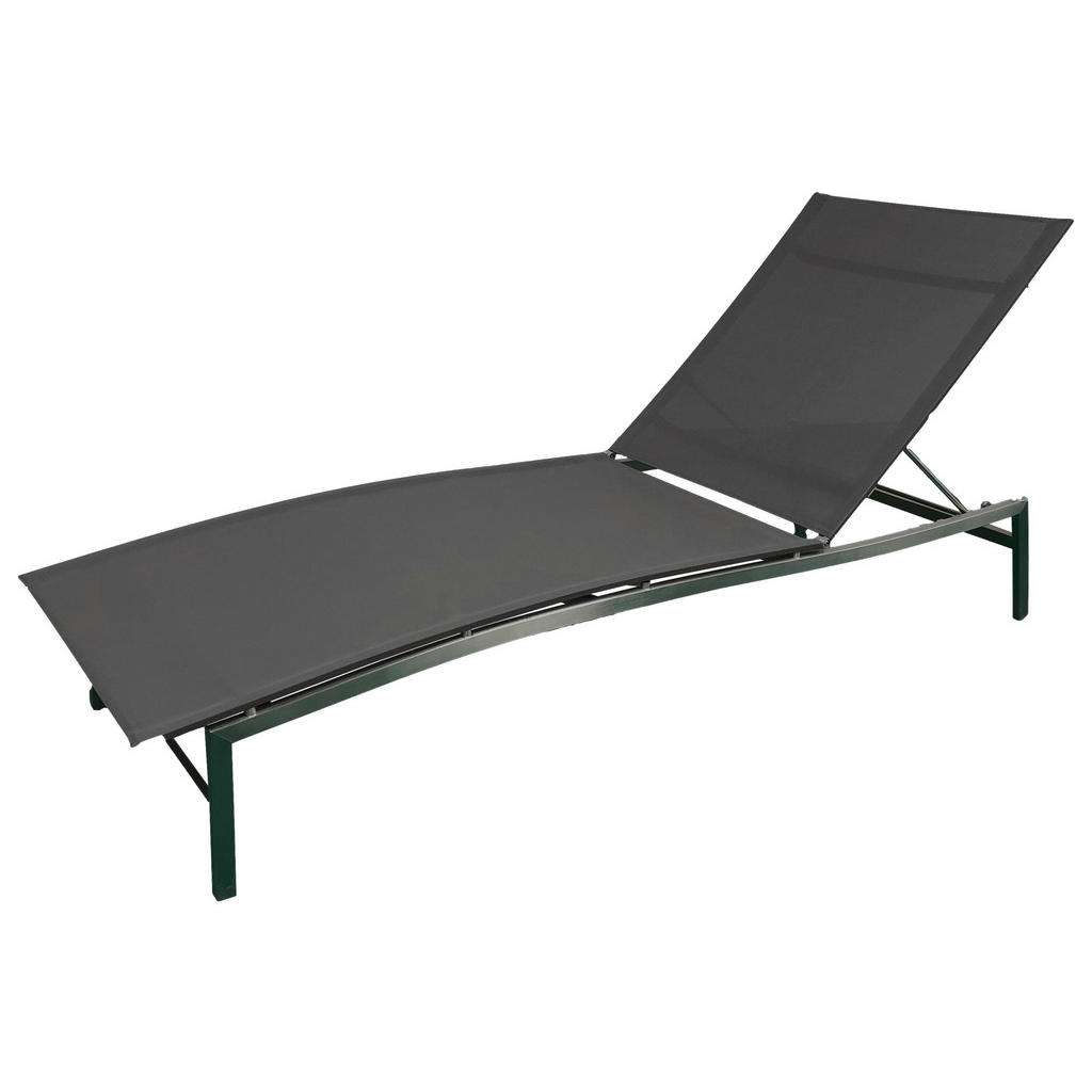 GARTENLIEGE Edelstahl gebürstet Edelstahlfarben, Dunkelgrau