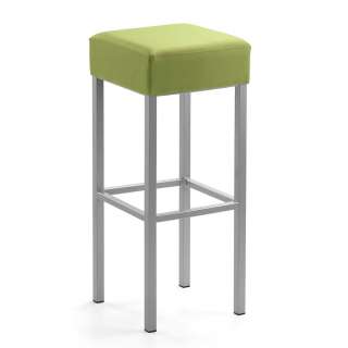 Gepolsterter Barhocker in Hellgrün Microvelour modern