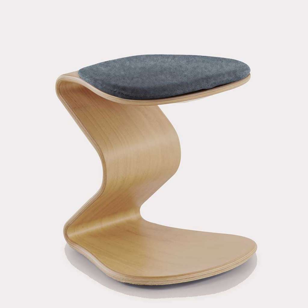 Hocker mit Buche furniert C Form