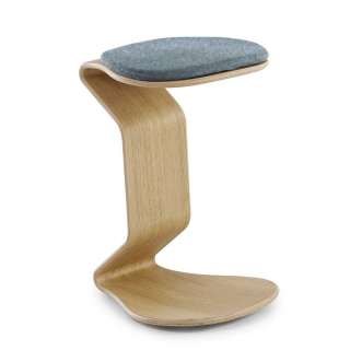 Sitzhocker mit Eiche furniert C Form
