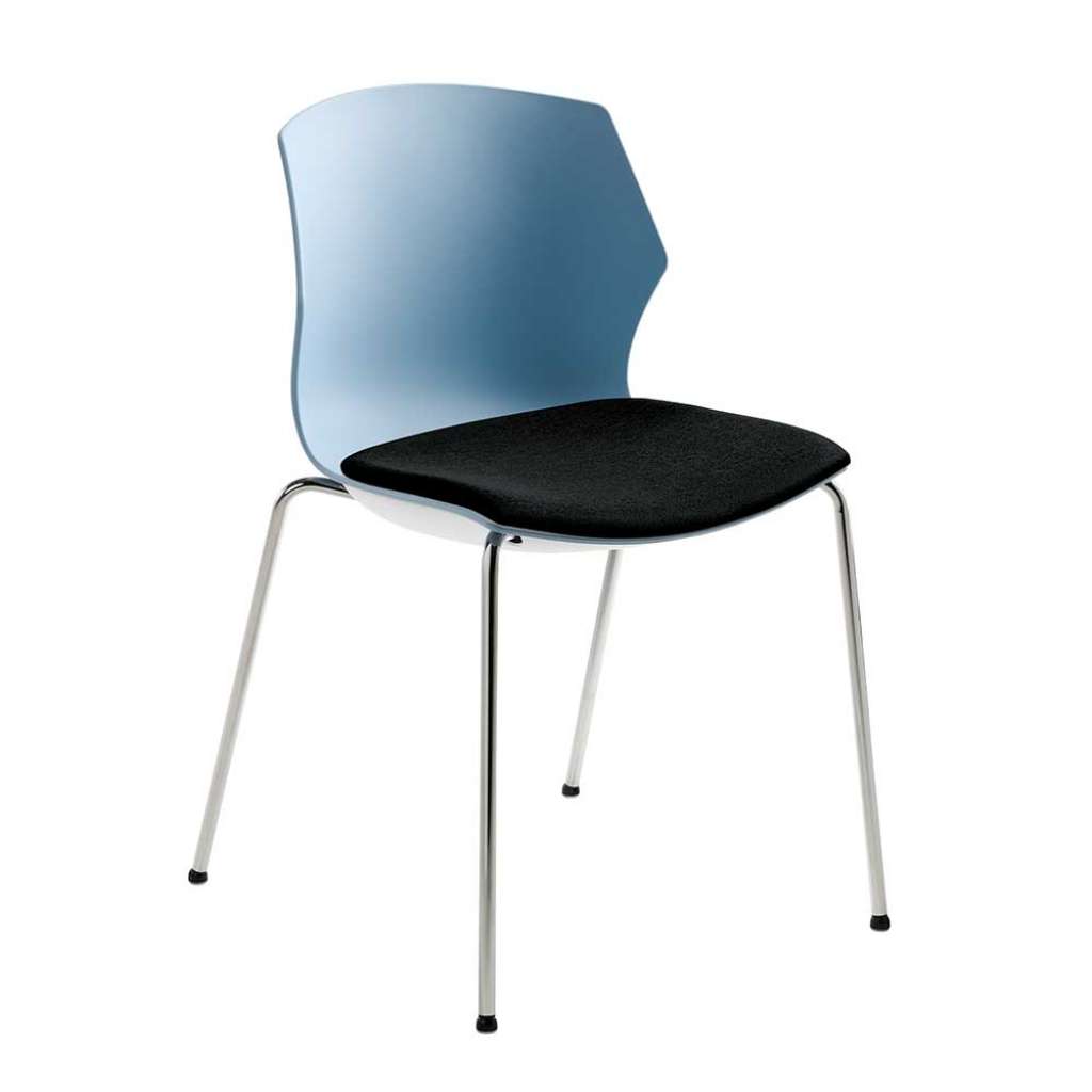Stapelstuhl in Blaugrau und Anthrazit Made in Germany